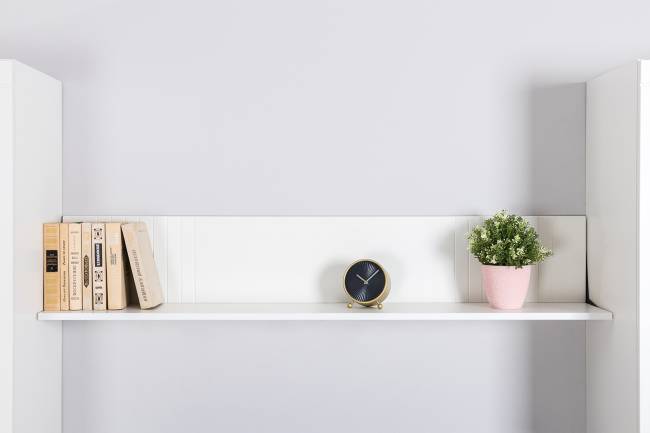 Комод-ТВ-тумба Валенсия 13.309 с навесной полкой цвет белый шагрень