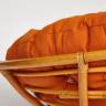 Кресло-качалка PAPASAN/ПАПАСАН w 23/01 B /с подушкой/ 115х78х104 см, Honey (мед), ткань Оранжевый, С 23 Honey (мед)