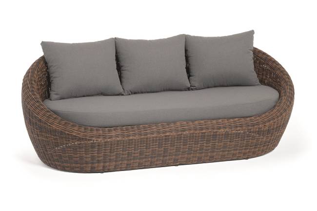 "Барселона" диван из искусственного ротанга трехместный, цвет коричневый "Барселона" диван из искусственного ротанга трехместный, цвет коричневый