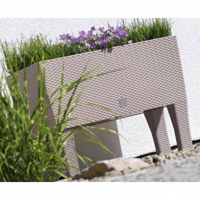 Кашпо с автополивом Prosperplast Rato Case High 72 л, мокко