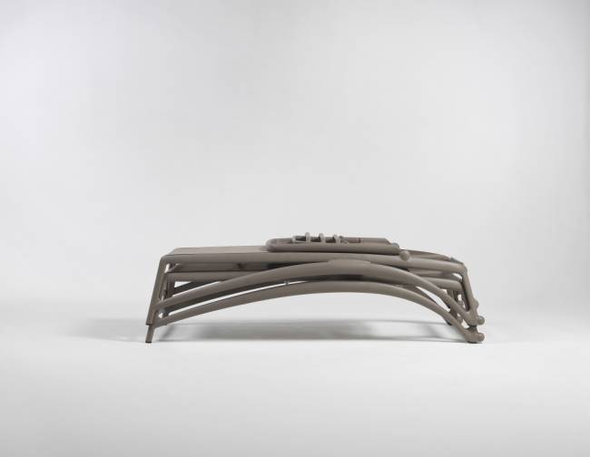 Шезлонг-лежак пластиковый Atlantico тортора 1720-2040х700х350 мм