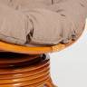 Кресло-качалка PAPASAN/ПАПАСАН w 23/01 B /с подушкой/ 115х78х104 см, Cognac (коньяк), экошерсть Коричневый, 1811-5