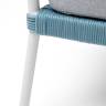 "Диего" кресло плетеное из роупа, каркас алюминий светло-серый (RAL7035) муар, роуп бирюзовый круглый, ткань светло-серая "Диего" кресло плетеное из роупа, каркас алюминий светло-серый (RAL7035) муар, роуп бирюзовый круглый, ткань светло-серая