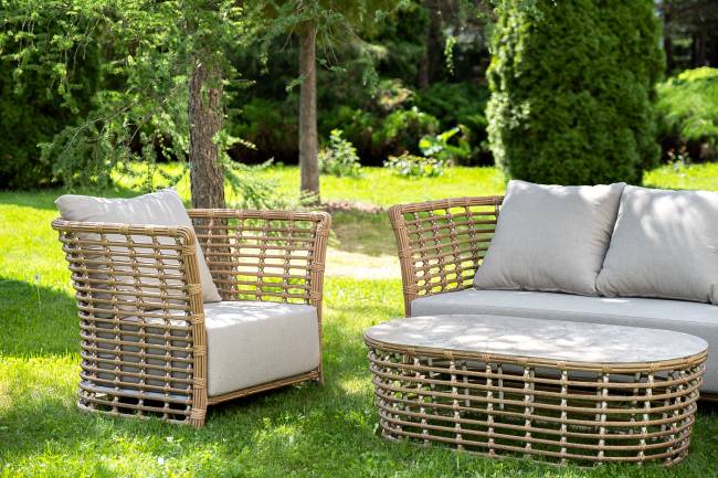 "Валенсия" лаунж-зона из искусственного ротанга, цвет соломенный "Валенсия" лаунж-зона из искусственного ротанга, цвет соломенный