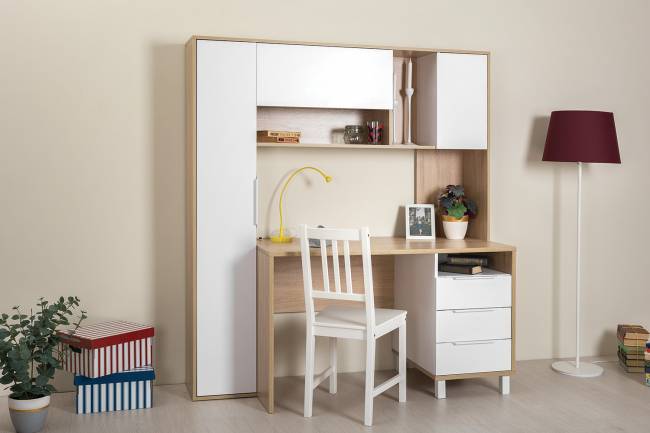 Стол рабочий Комфорт 12.95 цвет дуб сонома/белый