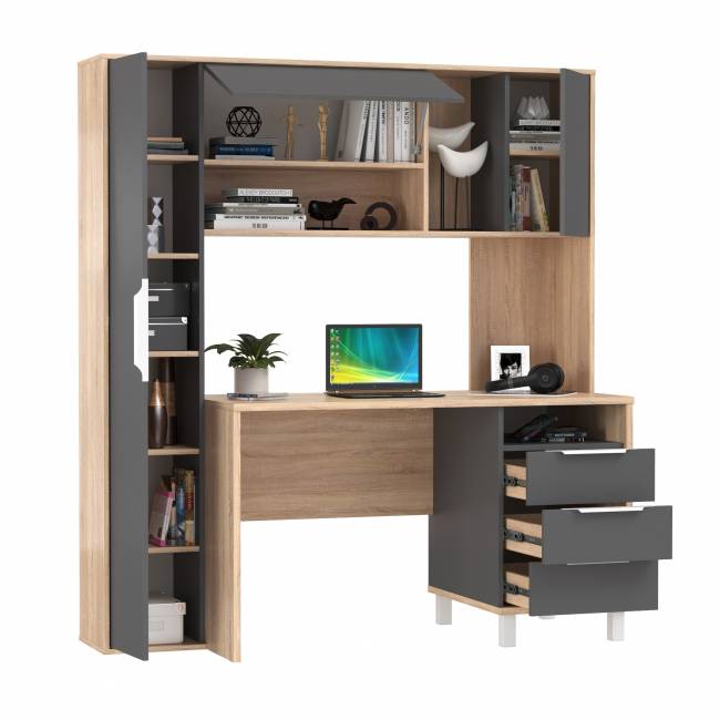 Компьютерный стол Комфорт 12.95N цвет дуб сонома/тёмно-серый Компьютерный стол Комфорт 12.95N цвет дуб сонома/тёмно-серый