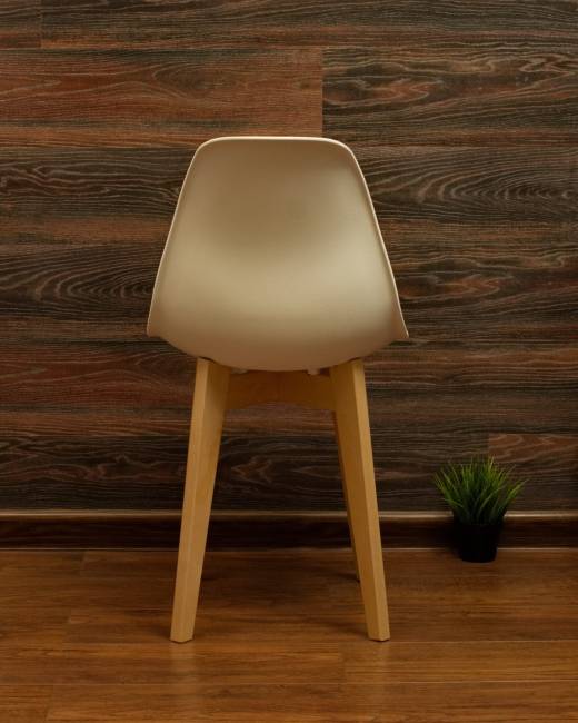 Стол Монте К 100 натур со стульями Сашш натур белый