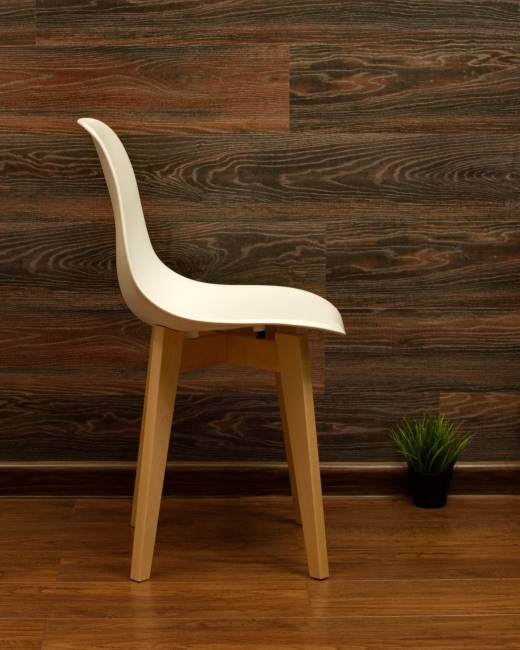 Стол Монте К 100 натур со стульями Сашш натур белый