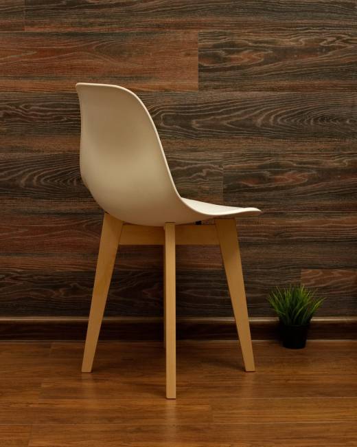 Стол Монте К 100 натур со стульями Сашш натур белый