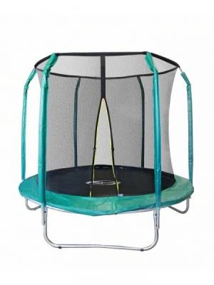 Батут 8FT 2,44м с защитной сеткой (внутрь) б/л, зелёный 