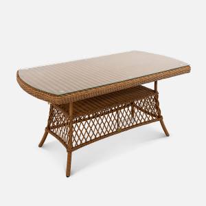 Стол Nova 1530х820 со скруглением СТ (с упаковкой) Африканский закат, RAL 8023, CT.Прозрачное