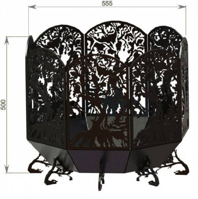 Очаг восьмиугольный "Деревья" Очаг восьмиугольный "Деревья"