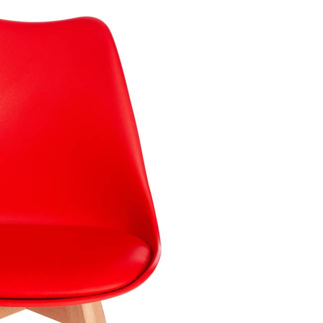 Стул TULIP (mod. 73) дерево/пластик/ПУ, 48.5*52.5*83cм, красный (Комплект из 4 шт.) Стул TULIP (mod. 73) дерево/пластик/ПУ, 48.5*52.5*83cм, красный (Комплект из 4 шт.)