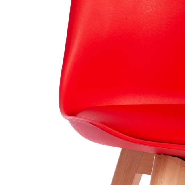 Стул TULIP (mod. 73) дерево/пластик/ПУ, 48.5*52.5*83cм, красный (Комплект из 4 шт.) Стул TULIP (mod. 73) дерево/пластик/ПУ, 48.5*52.5*83cм, красный (Комплект из 4 шт.)