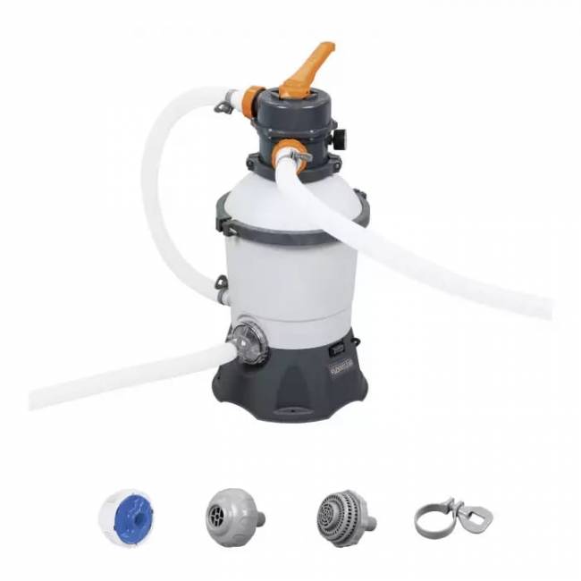 Песочный фильтр-насос 3028л/ч, резервуар для песка 8.5кг, фракция 0.45-0.85мм