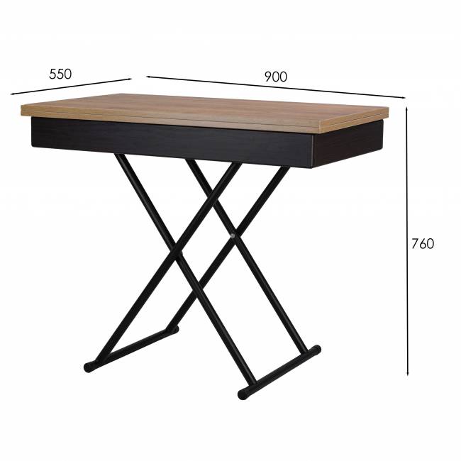 Стол-трансформер Лерон дуб крафт золотой/черный Стол-трансформер Лерон дуб крафт золотой/черный
