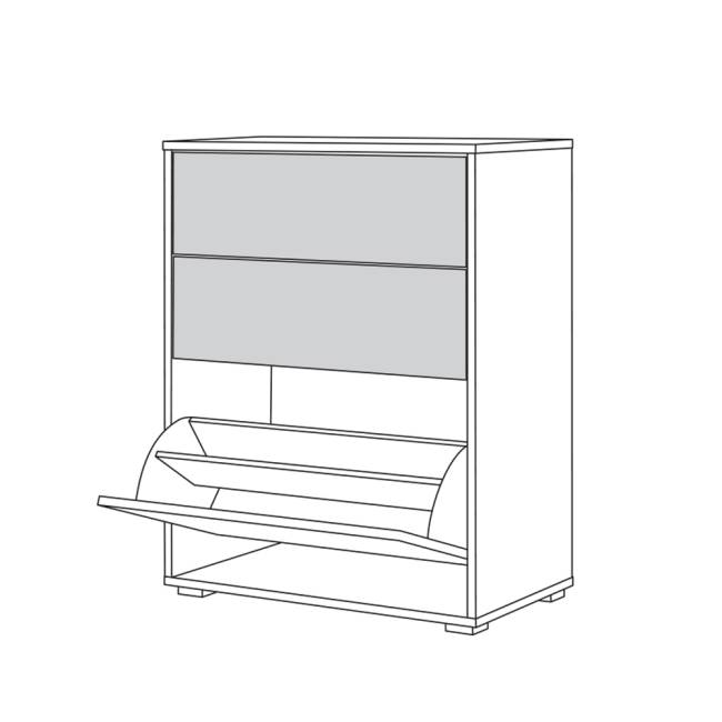 Тумба для обуви широкая Куба (Комод 13.113) цвет дуб сонома/белый премиум Тумба для обуви широкая Куба (Комод 13.113) цвет дуб сонома/белый премиум