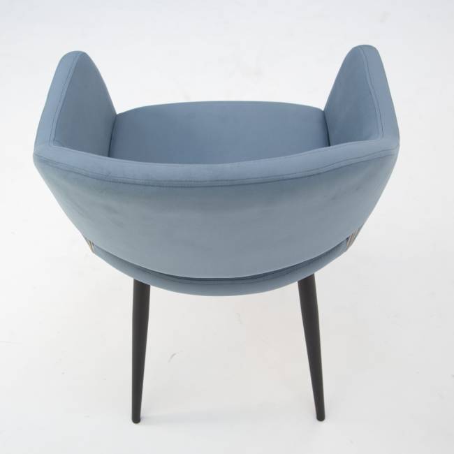 Стол Сканди К 100 орех с креслами Пичч велюр синий Стол Сканди К 100 орех с креслами Пичч велюр синий