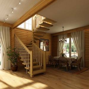 Лестница из бука ЛМ-31