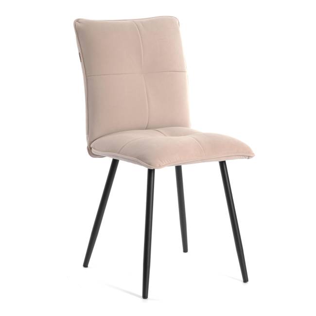 Комплект кресло+стул Свит/Sweet LT, велюр, бежевый/черный, 7 бежевый/черный флок