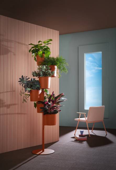 Кашпо пластиковое Hevea терракотовый 510х510х1750 мм