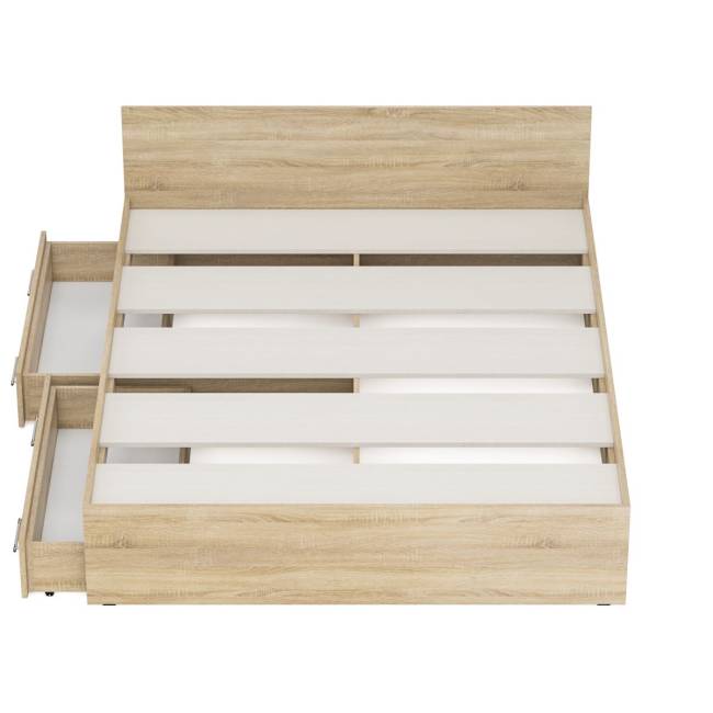 Кровать с ящиками Стандарт 1600 цвет дуб сонома