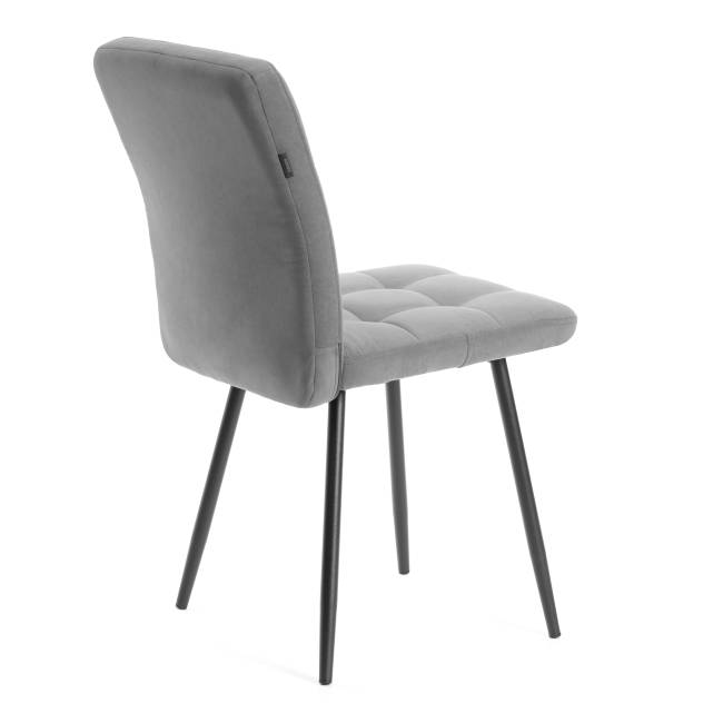 Комплект кресло+стул Медео/Medeo LT, велюр, серый/черный, 29 серый/черный флок