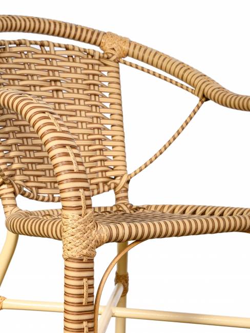 Кресло Bali (Бали) из искусственного ротанга, слоновая кость