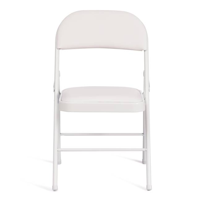 Стул складной FOLDER (mod. 3022G) каркас: металл, сиденье/спинка: экокожа, 46.5 х 47.5 х 79 см, white (белый) / white (белый) (Комплект из 6 шт.) белый каркас: металл, сиденье/спинка: экокожа