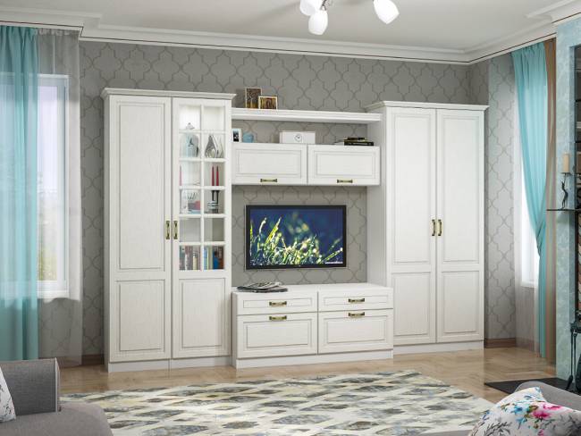 Ливерпуль Шкаф-витрина + карниз