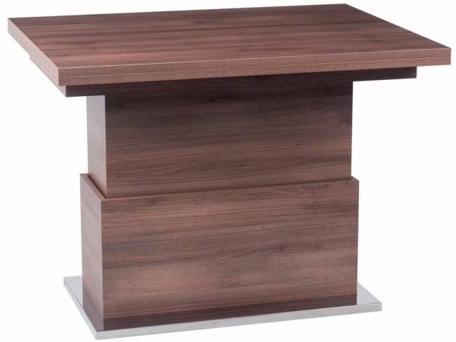 Стол-трансформер Левмар Slide D69/S79 дуб шамони темный / опоры нерж.сталь