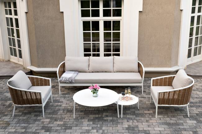 "Тоскана" лаунж-зона из искусственного ротанга, цвет соломенный "Тоскана" лаунж-зона из искусственного ротанга, цвет соломенный