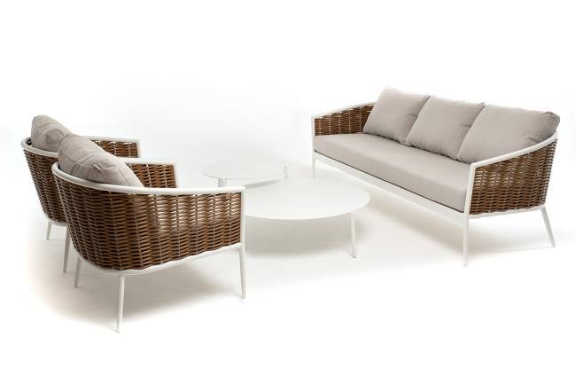 "Тоскана" лаунж-зона из искусственного ротанга, цвет соломенный "Тоскана" лаунж-зона из искусственного ротанга, цвет соломенный