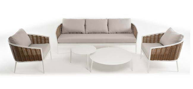 "Тоскана" лаунж-зона из искусственного ротанга, цвет соломенный "Тоскана" лаунж-зона из искусственного ротанга, цвет соломенный