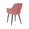Стул с подлокотниками Leset Слим, каркас Черный, велюр Персиковый Персиковый Черный Стул с подлокотниками Leset Слим, каркас Черный, велюр Персиковый Персиковый Черный