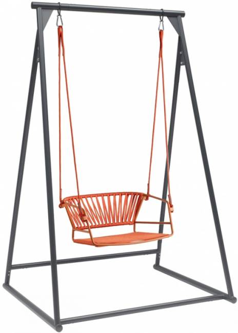 Качели плетеные Lisa Swing терракотовый, оранжевый 1450х1200х2220 мм Качели плетеные Lisa Swing терракотовый, оранжевый 1450х1200х2220 мм