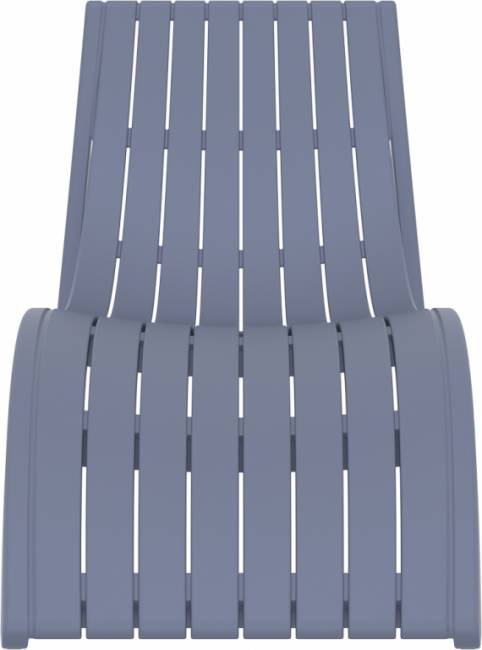 Шезлонг-лежак пластиковый Slim темно-серый 1800х720х700 мм