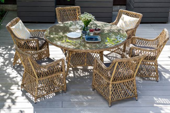 "Латте" плетеное кресло из искусственного ротанга, цвет соломенный "Латте" плетеное кресло из искусственного ротанга, цвет соломенный