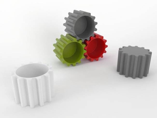 Кашпо пластиковое Gear Pot Standard 550х550х430 мм