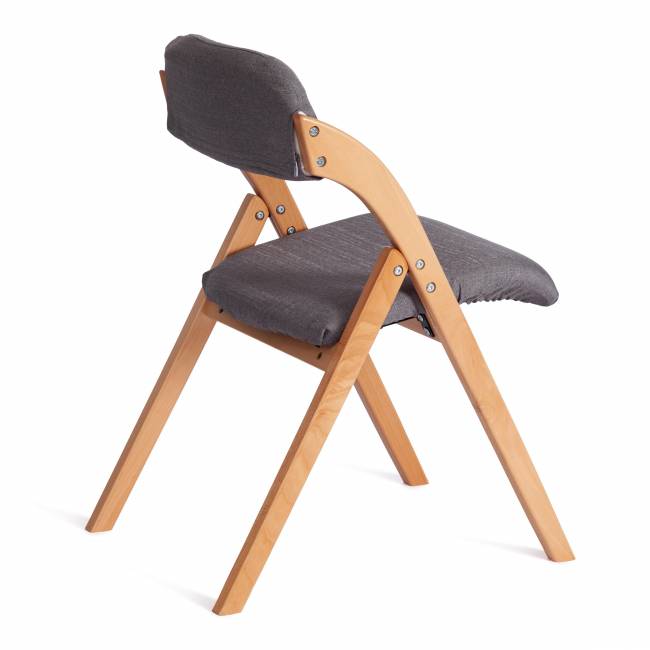 Стул FRUTTO (mod. 05) дерево, серый хлопок ,  46,5 x 60 x 77 см, Grey (Cерый) А 13/ натуральный
