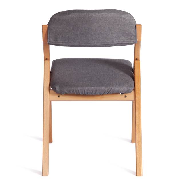 Стул FRUTTO (mod. 05) дерево, серый хлопок ,  46,5 x 60 x 77 см, Grey (Cерый) А 13/ натуральный