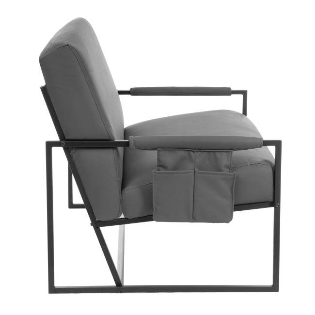 Диван Charli LUX/Чарли Люкс экокожа , Sharp Графит Sharp Графит экокожа