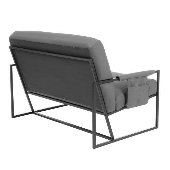 Диван Charli LUX/Чарли Люкс экокожа , Sharp Графит Sharp Графит экокожа