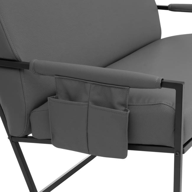 Диван Charli LUX/Чарли Люкс экокожа , Sharp Графит Sharp Графит экокожа