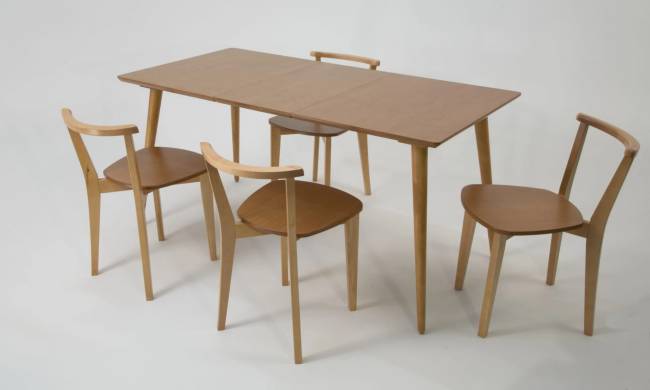 Стол Монте 120 натур со стульями Франк натур