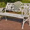 Садовая скамейка из литого алюминия White Lily Садовая скамейка из литого алюминия White Lily