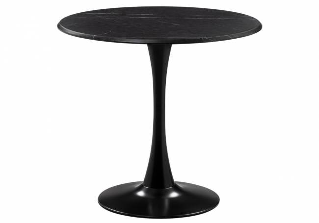 Стол деревянный Тулип 90х73 мрамор черный / черный Стол деревянный Тулип 90х73 мрамор черный / черный