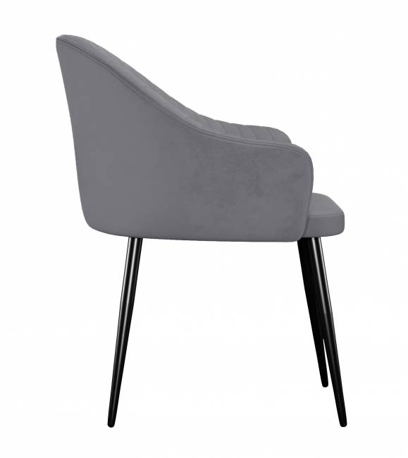 Стул DikLine 439 поворотный, C56 серый, ножки черные