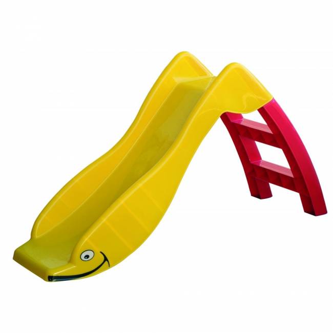 Горка детская пластиковая 307, желтый, красный