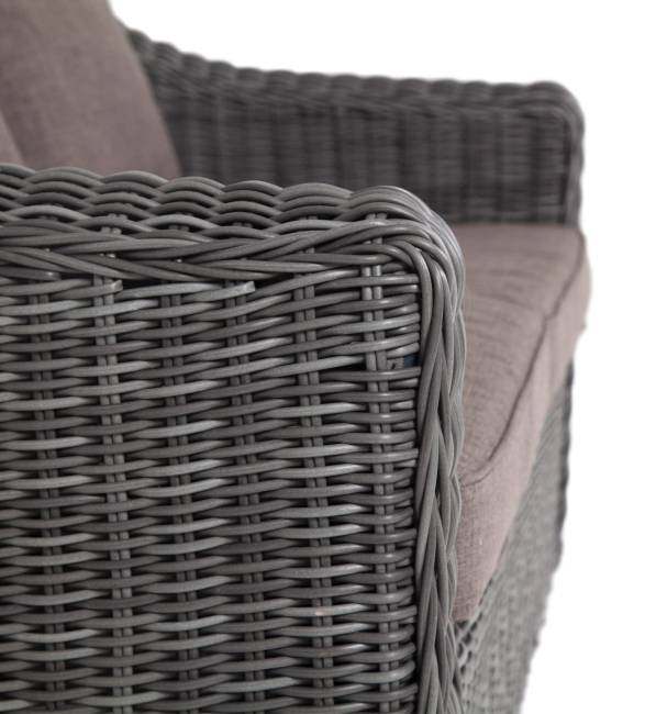 "Кон Панна" диван из искусственного ротанга двухместный, цвет графит "Кон Панна" диван из искусственного ротанга двухместный, цвет графит